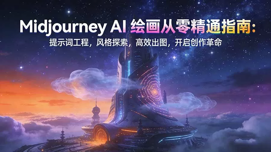 （17118期）Midjourney AI绘画从零精通指南：提示词工程，风格探索，高效出图，开启创作革命我爱资源网-www.52zy.xyz我爱资源网
