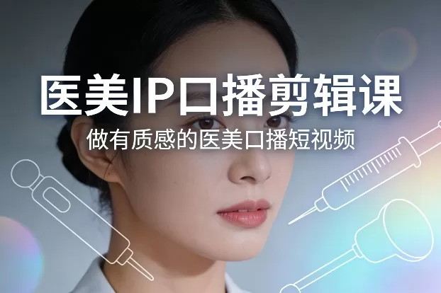 医美IP口播剪辑课，做有质感的医美口播短视频我爱资源网-www.52zy.xyz我爱资源网