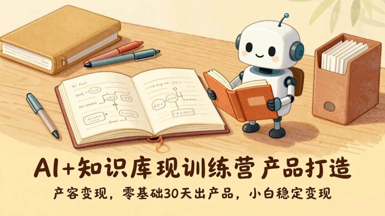（17323期）AI+知识库变现训练营，产品打造、内容创作、全平台变现，零基础30天出产品，小白稳定变现我爱资源网-www.52zy.xyz我爱资源网