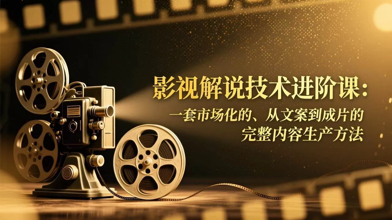 （17185期）影视解说技术进阶课：一套市场化的、从文案到成片的完整内容生产方法我爱资源网-www.52zy.xyz我爱资源网