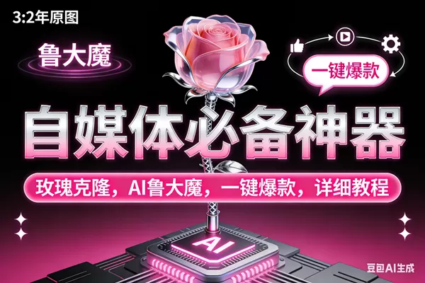 (17153期)玫瑰克隆神器,ai鲁大魔,自媒体必备工具,一键爆款神器,详细教程。 (17153期)玫瑰克隆神器,ai鲁大魔,自媒体必备工具,一键爆款神器,详细教程。