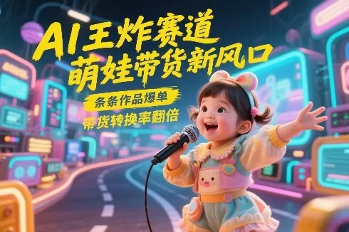 AI王炸赛道，萌娃带货新风口，条条作品爆单，带货转换率翻倍，核心逻辑拆解我爱资源网-www.52zy.xyz我爱资源网