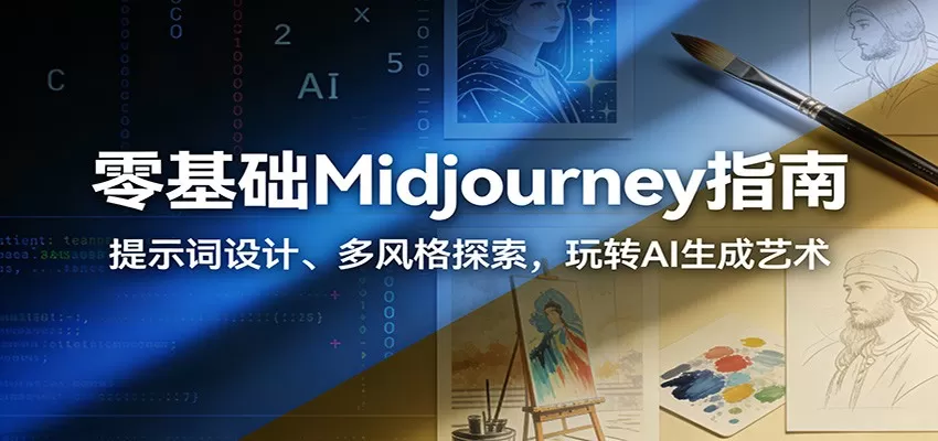 零基础Midjourney指南：提示词设计、多风格探索，玩转AI生成艺术我爱资源网-www.52zy.xyz我爱资源网