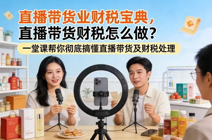 直播带货业财税宝典，直播带货财税怎么做？一堂课帮你彻底搞懂直播带货及财税处理我爱资源网-www.52zy.xyz我爱资源网
