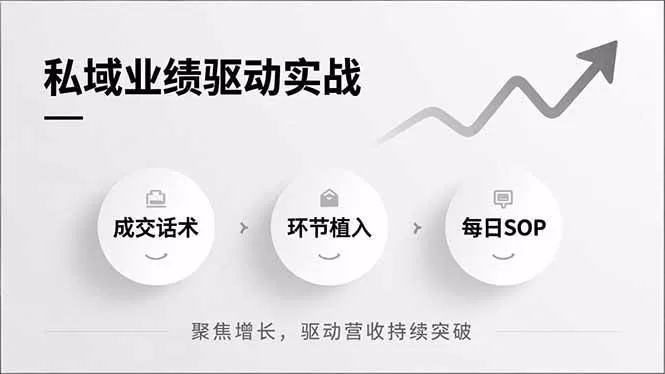 （16988期）私域业绩驱动实战，成交话术、环节植入、每日SOP，聚焦增长，驱动营收持续突破我爱资源网-www.52zy.xyz我爱资源网