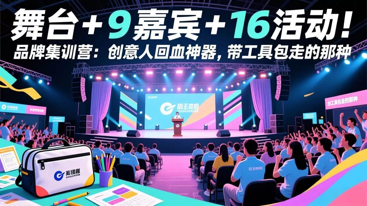 （17413期）舞台 + 9 嘉宾 + 16 活动！品牌集训营：创意人回血神器，带工具包走的那种我爱资源网-www.52zy.xyz我爱资源网