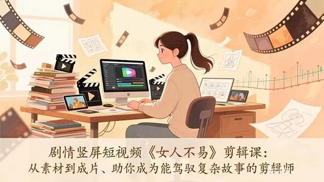 （17305期）剧情竖屏短视频《女人不易》剪辑课：从素材到成片、助你成为能驾驭复杂故事的剪辑师我爱资源网-www.52zy.xyz我爱资源网