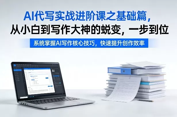 AI代写实战进阶课之基础篇，从小白到写作大神的蜕变，一步到位【揭秘】我爱资源网-www.52zy.xyz我爱资源网