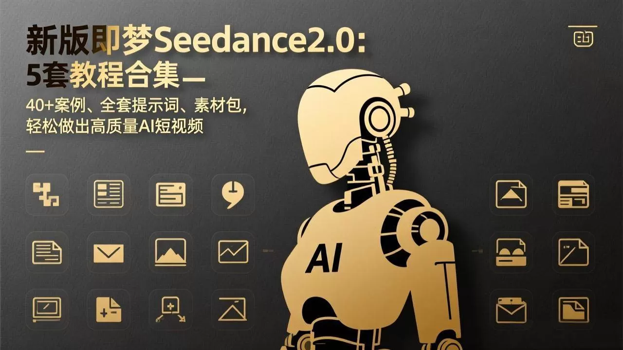 （17398期）新版即梦Seedance2.0：5套教程合集，40+案例、全套提示词、素材包，轻松做出高质量AI短视频我爱资源网-www.52zy.xyz我爱资源网