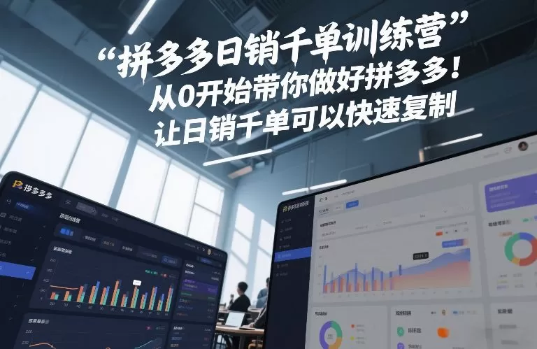 拼多多日销千单训练营，从0开始带你做好拼多多，让日销千单可以快速复制(更新26年2月)我爱资源网-www.52zy.xyz我爱资源网