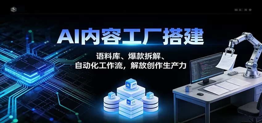 AI内容工厂搭建：语料库、爆款拆解、自动化工作流，解放创作生产力我爱资源网-www.52zy.xyz我爱资源网