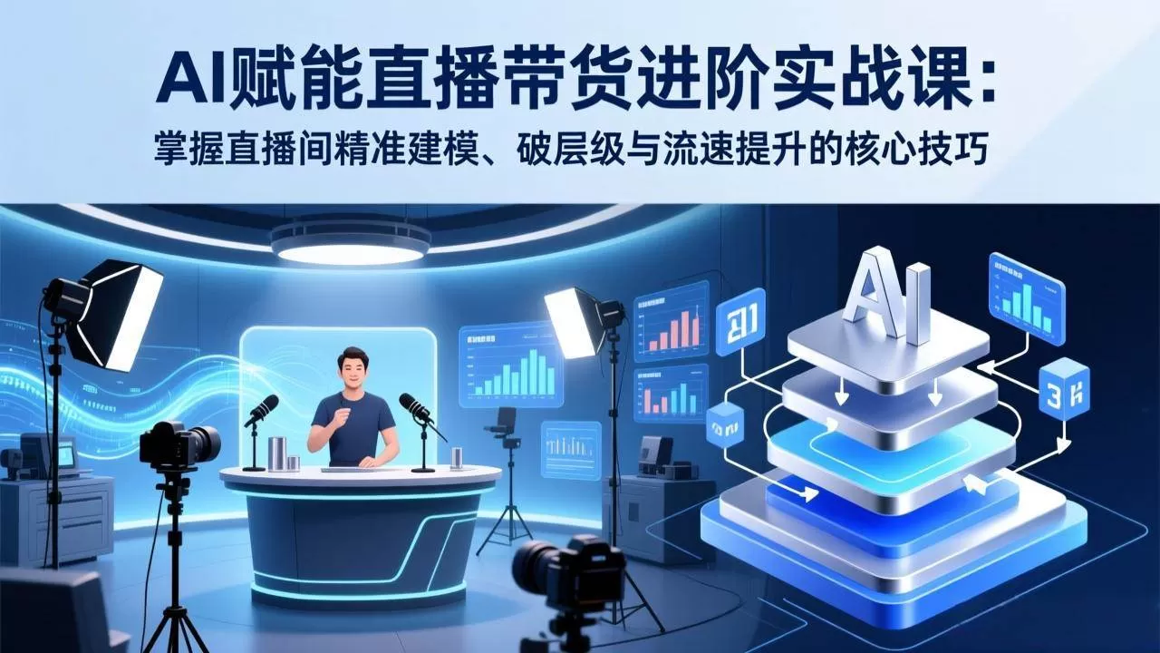 （17405期）AI赋能直播带货进阶实战课：掌握直播间精准建模、破层级与流速提升的核心技巧我爱资源网-www.52zy.xyz我爱资源网