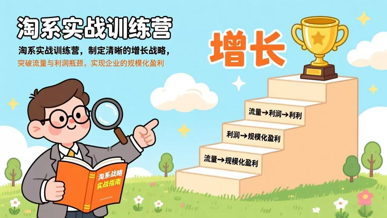（17278期）淘系实战训练营，制定清晰的增长战略，突破流量与利润瓶颈，实现企业的规模化盈利我爱资源网-www.52zy.xyz我爱资源网