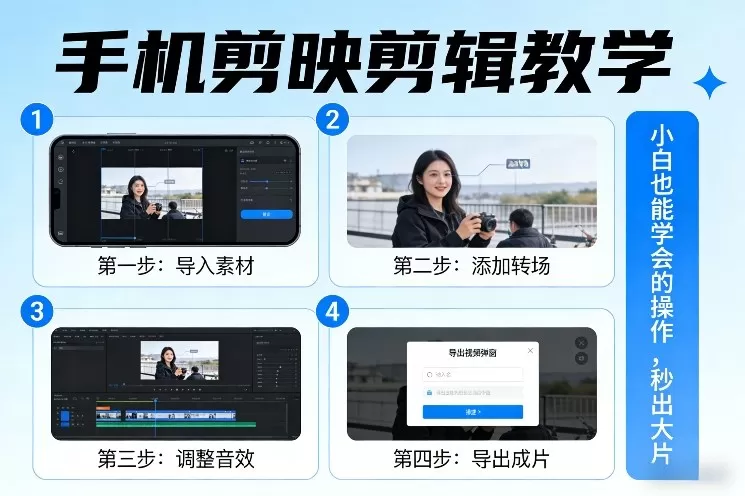手机剪映剪辑教学，小白也能学会的操作，秒出大片我爱资源网-www.52zy.xyz我爱资源网