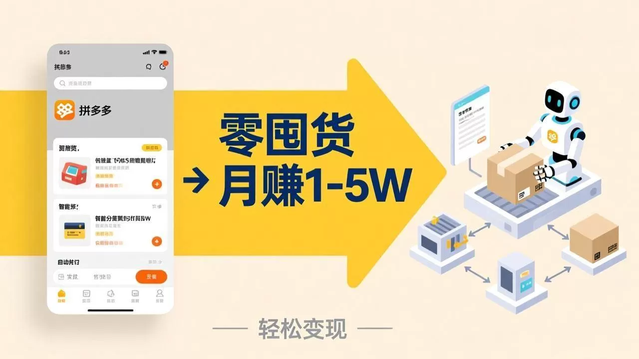 （17490期）不用囤货不用跑单！拼多多虚拟玩法，机器人管理发货和客服，帮你月赚 1-5W我爱资源网-www.52zy.xyz我爱资源网