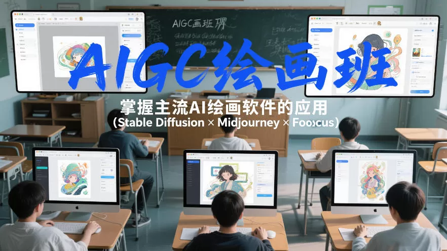 AIGC绘画班，掌握主流Ai绘画软件的应用（Stable Diffusion x Midjourney x Fooocus）我爱资源网-www.52zy.xyz我爱资源网
