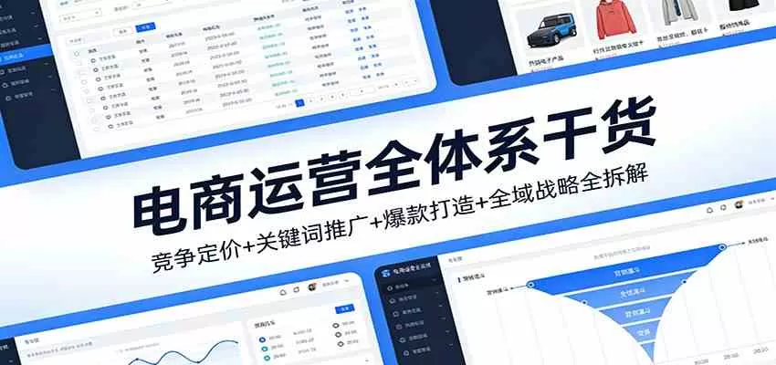 电商运营全体系干货，竞争定价+关键词推广+爆款打造+全域战略全拆解我爱资源网-www.52zy.xyz我爱资源网