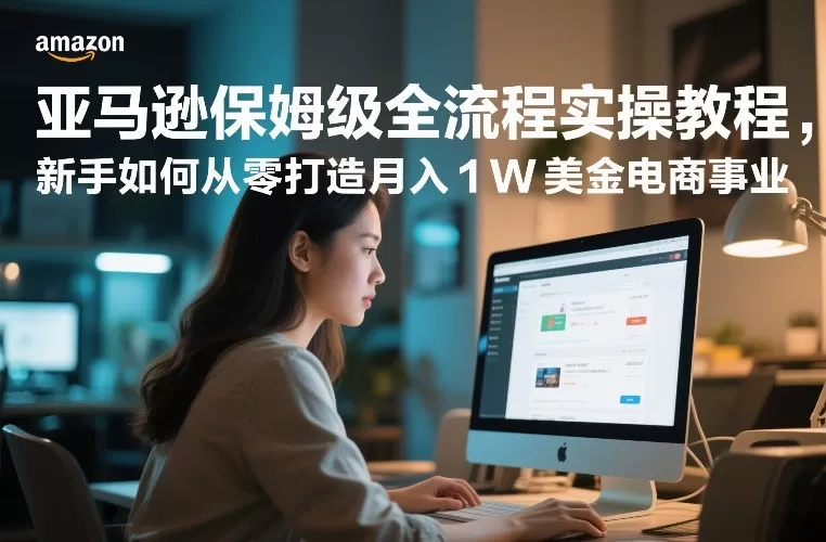 亚马逊保姆级全流程实操教程,新手如何从零打造月入1W美金电商事业 亚马逊保姆级全流程实操教程,新手如何从零打造月入1W美金电商事业