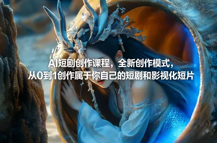 AI短剧创作课程，全新创作模式，从0到1创作属于你自己的短剧和影视化短片我爱资源网-www.52zy.xyz我爱资源网