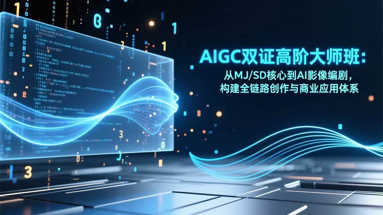 （17198期）AIGC双证高阶大师班：从MJ/SD核心到AI影像编剧，构建全链路创作与商业应用体系我爱资源网-www.52zy.xyz我爱资源网