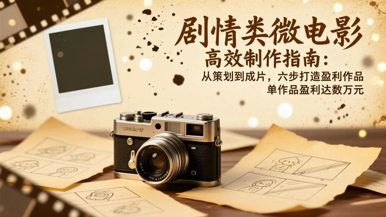 （17086期）剧情类微电影高效制作指南：从策划到成片，六步打造盈利作品，单作品盈利达数万元我爱资源网-www.52zy.xyz我爱资源网