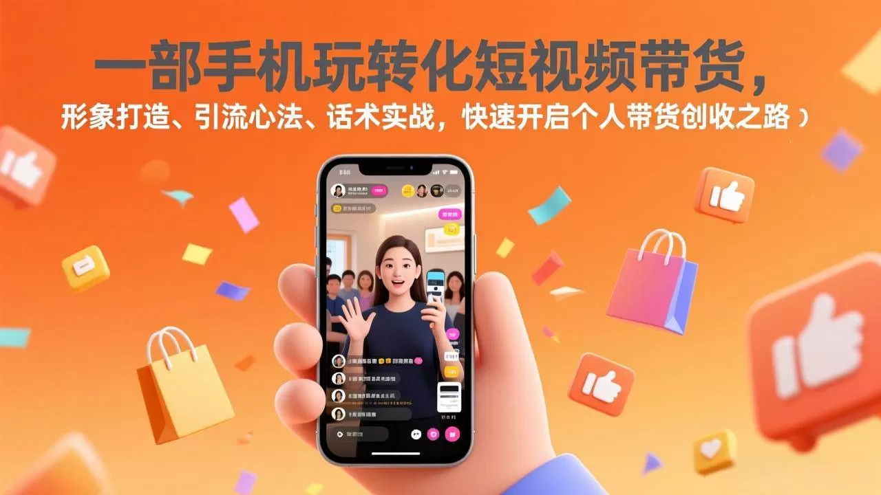 （17356期）一部手机玩转化短视频带货，形象打造、引流心法、话术实战，快速开启个人带货创收之路我爱资源网-www.52zy.xyz我爱资源网