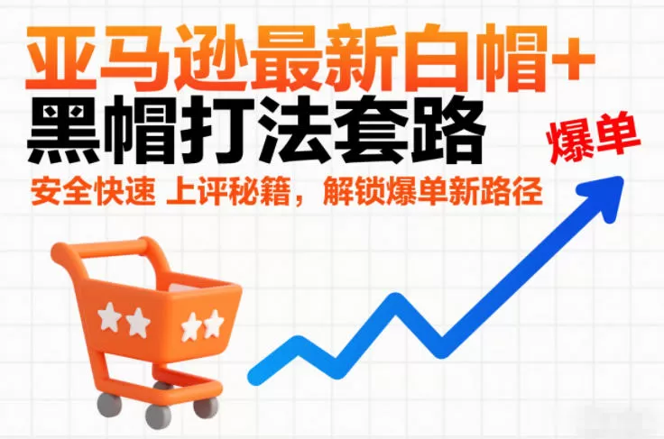 亚马逊最新白帽+黑帽打法套路，安全快速上评秘籍，解锁爆单新路径我爱资源网-www.52zy.xyz我爱资源网