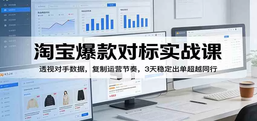 淘宝爆款对标实战课：透视对手数据，复制运营节奏，3天稳定出单超越同行我爱资源网-www.52zy.xyz我爱资源网