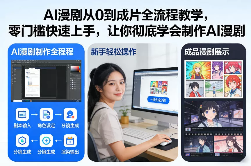 AI漫剧从0到成片全流程教学，零门槛快速上手，让你彻底学会制作AI漫剧【保姆级教程】我爱资源网-www.52zy.xyz我爱资源网