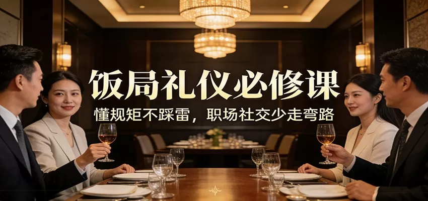 公众号收费文章：《饭局礼仪必修课：懂规矩不踩雷，职场社交少走弯路》我爱资源网-www.52zy.xyz我爱资源网
