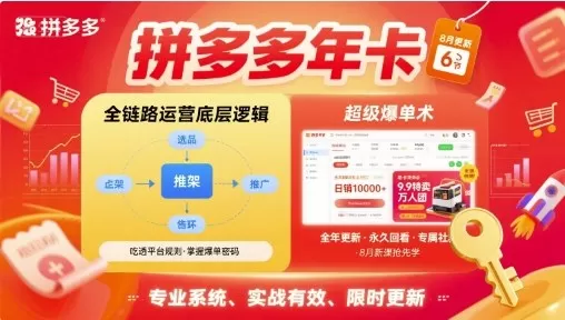 拼多多年卡，拼多多全链路运营底层逻辑，超级爆单术【更新26年1月】我爱资源网-www.52zy.xyz我爱资源网