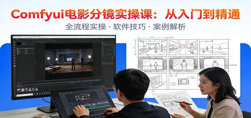 ComfyUI电影分镜实操课：分镜一致性，全流程AI视频制作，零基础也能做专业分镜我爱资源网-www.52zy.xyz我爱资源网