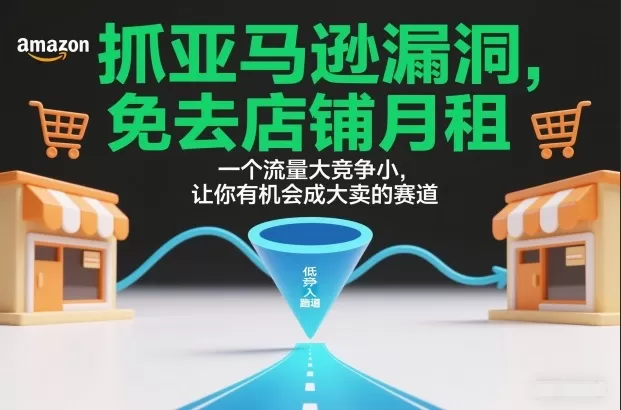 抓亚马逊漏洞，免去店铺月租，一个流量大竞争小，让你有机会成大卖的赛道我爱资源网-www.52zy.xyz我爱资源网