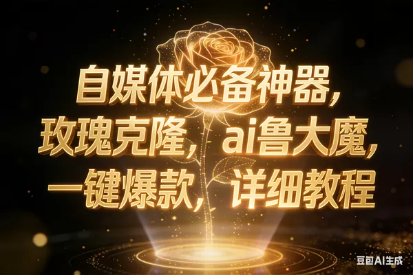 （17448期）玫瑰克隆神器，ai鲁大魔，自媒体必备神器，一键爆款，详细教程我爱资源网-www.52zy.xyz我爱资源网