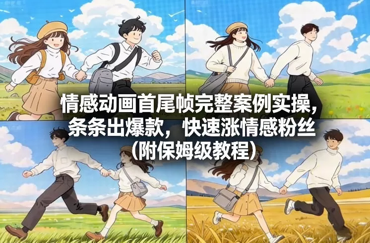 情感动画首尾帧完整案例实操，条条出爆款，快速涨情感粉丝(附保姆级教程)我爱资源网-www.52zy.xyz我爱资源网