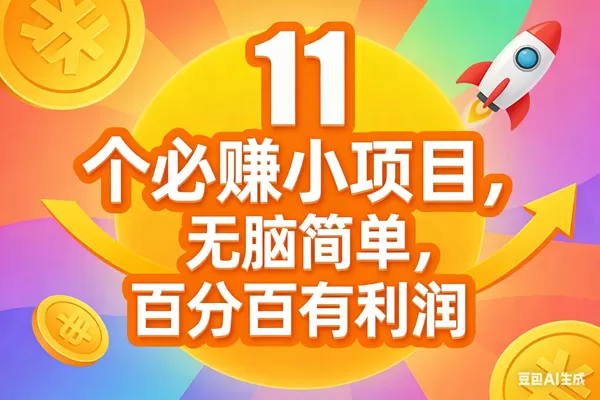（17351期）11个必赚小项目，无脑简单，百分百有利润，副业首选，日入300+我爱资源网-www.52zy.xyz我爱资源网