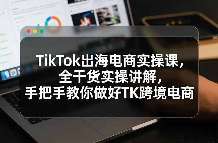 TikTok出海电商实操课，全干货实操讲解，手把手教你做好TK跨境电商我爱资源网-www.52zy.xyz我爱资源网