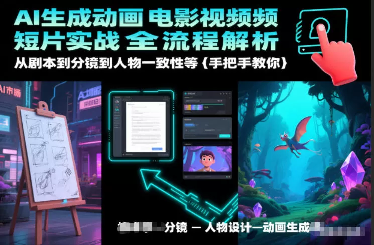 AI生成动画电影视频短片实战全流程解析，从剧本到分镜到人物一致性等手把手教你我爱资源网-www.52zy.xyz我爱资源网