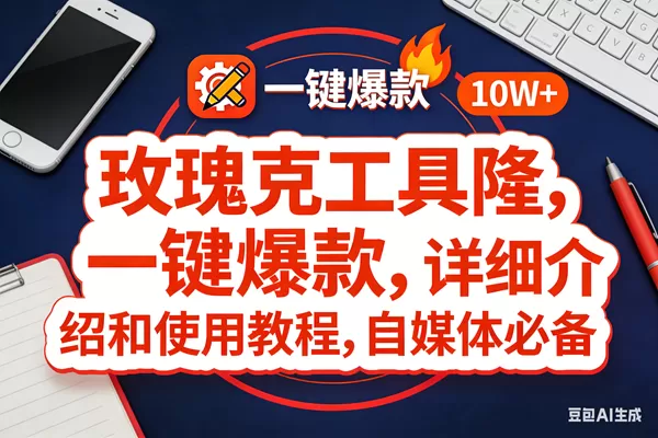 （17352期）玫瑰克隆工具，ai鲁大魔，自媒体必备神器，一键爆款神器，详细教程。我爱资源网-www.52zy.xyz我爱资源网