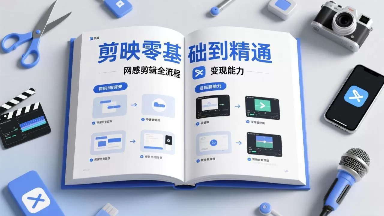 （17473期）剪映零基础也能快速上手，从入门到精通掌握网感剪辑全流程，掌握能直接变现的剪辑能力我爱资源网-www.52zy.xyz我爱资源网