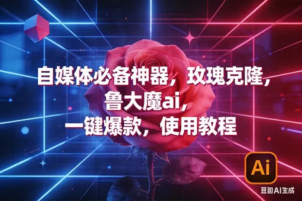 （17285期）玫瑰克隆神器，ai鲁大魔，自媒体必备工具，一键爆款神器，详细教程。我爱资源网-www.52zy.xyz我爱资源网