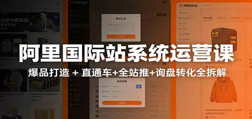 阿里国际站运营实战课：从店铺布局到TOP10旺铺，数据化运营，推广全攻略我爱资源网-www.52zy.xyz我爱资源网