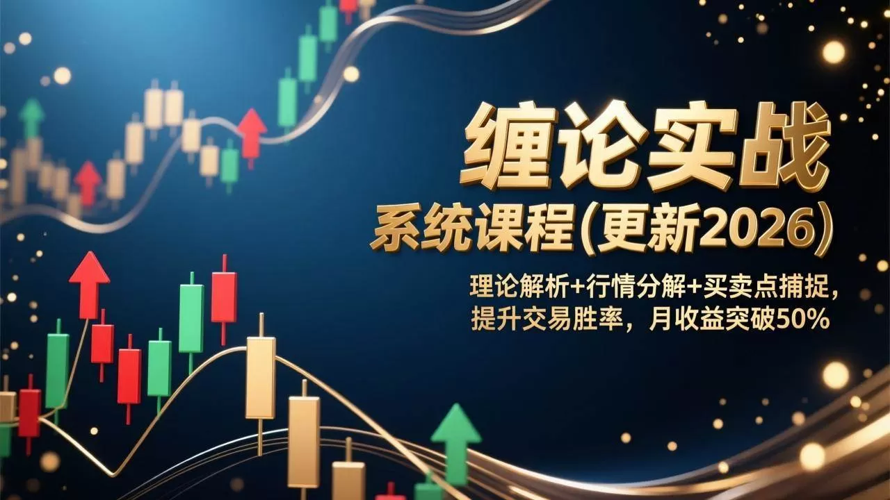 （17136期）缠论实战系统课程(更新2026)，理论解析+行情分解+买卖点捕捉，提升交易胜率，月收益突破50%我爱资源网-www.52zy.xyz我爱资源网