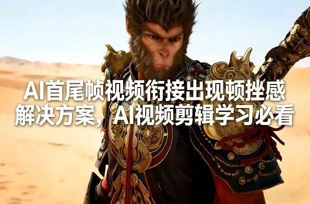 AI首尾帧视频衔接出现顿挫感解决方案，AI视频剪辑学习必看我爱资源网-www.52zy.xyz我爱资源网