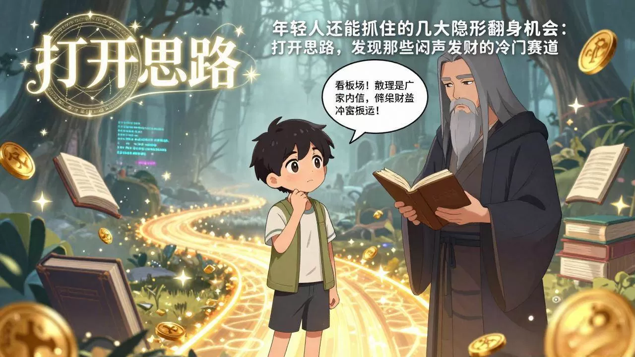 （17471期）付费文1+2：年轻人还能抓住的几大隐形翻身机会：打开思路，发现那些闷声发财的冷门赛道我爱资源网-www.52zy.xyz我爱资源网