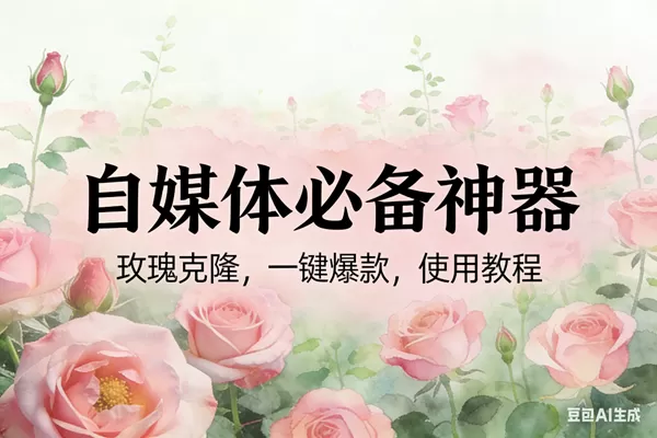 （17115期）玫瑰克隆神器，ai鲁大魔，自媒体必备工具，一键爆款神器，详细教程我爱资源网-www.52zy.xyz我爱资源网