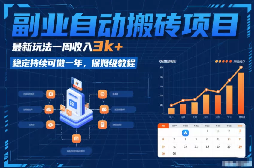 副业自动搬砖项目，最新玩法一周收入3k+，稳定持续可做一年，保姆级教程【揭秘】我爱资源网-www.52zy.xyz我爱资源网