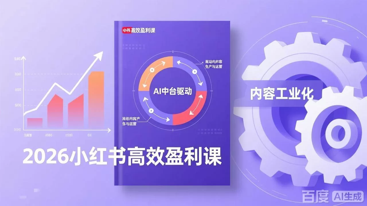 （17291期）2026小红书高效盈利课，流量双引擎+内容工业化+AI中台驱动，构建可复制的千万级营收模型我爱资源网-www.52zy.xyz我爱资源网