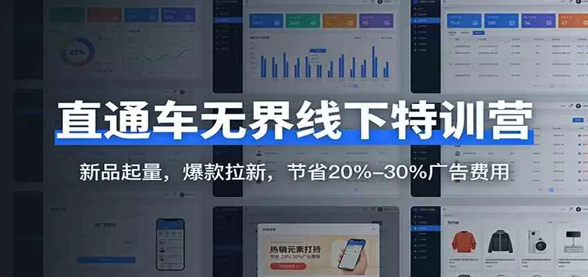 直通车无界线下特训营：新品起量，爆款拉新，节省20%-30%广告费用我爱资源网-www.52zy.xyz我爱资源网