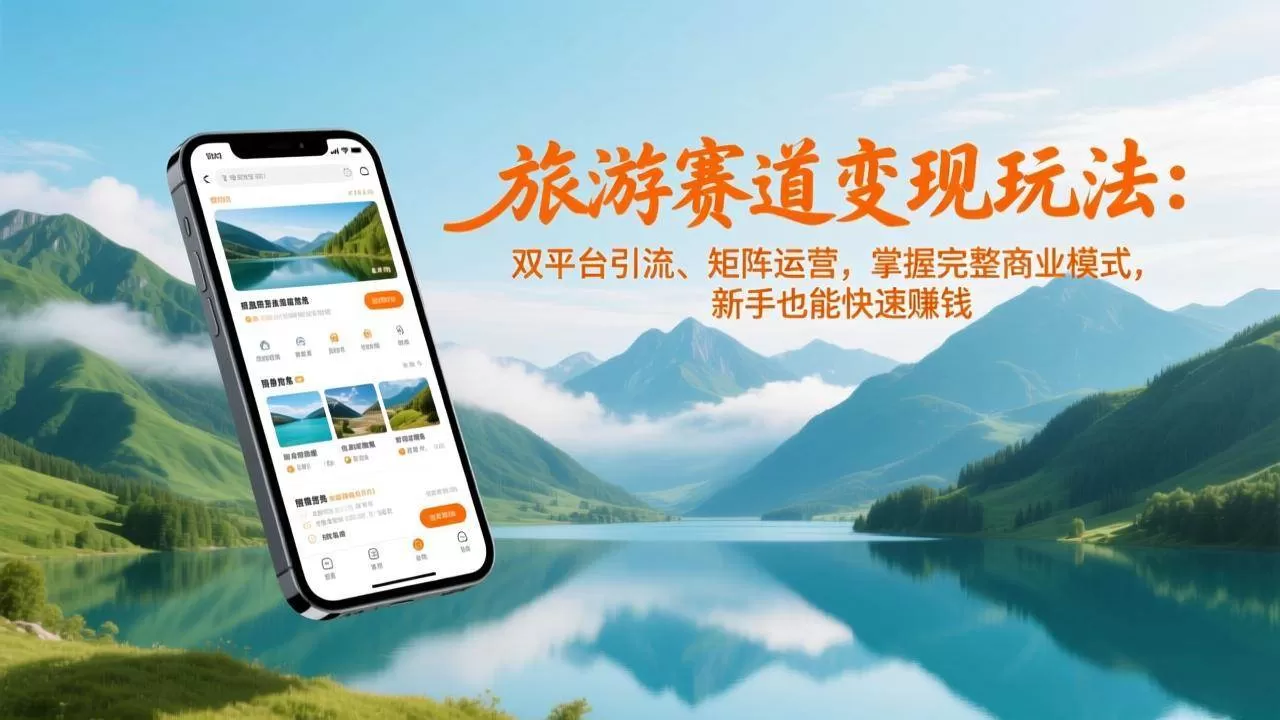 (17153期)旅游赛道变现玩法:双平台引流、矩阵运营,掌握完整商业模式,新手也能快速赚钱 (17153期)旅游赛道变现玩法:双平台引流、矩阵运营,掌握完整商业模式,新手也能快速赚钱